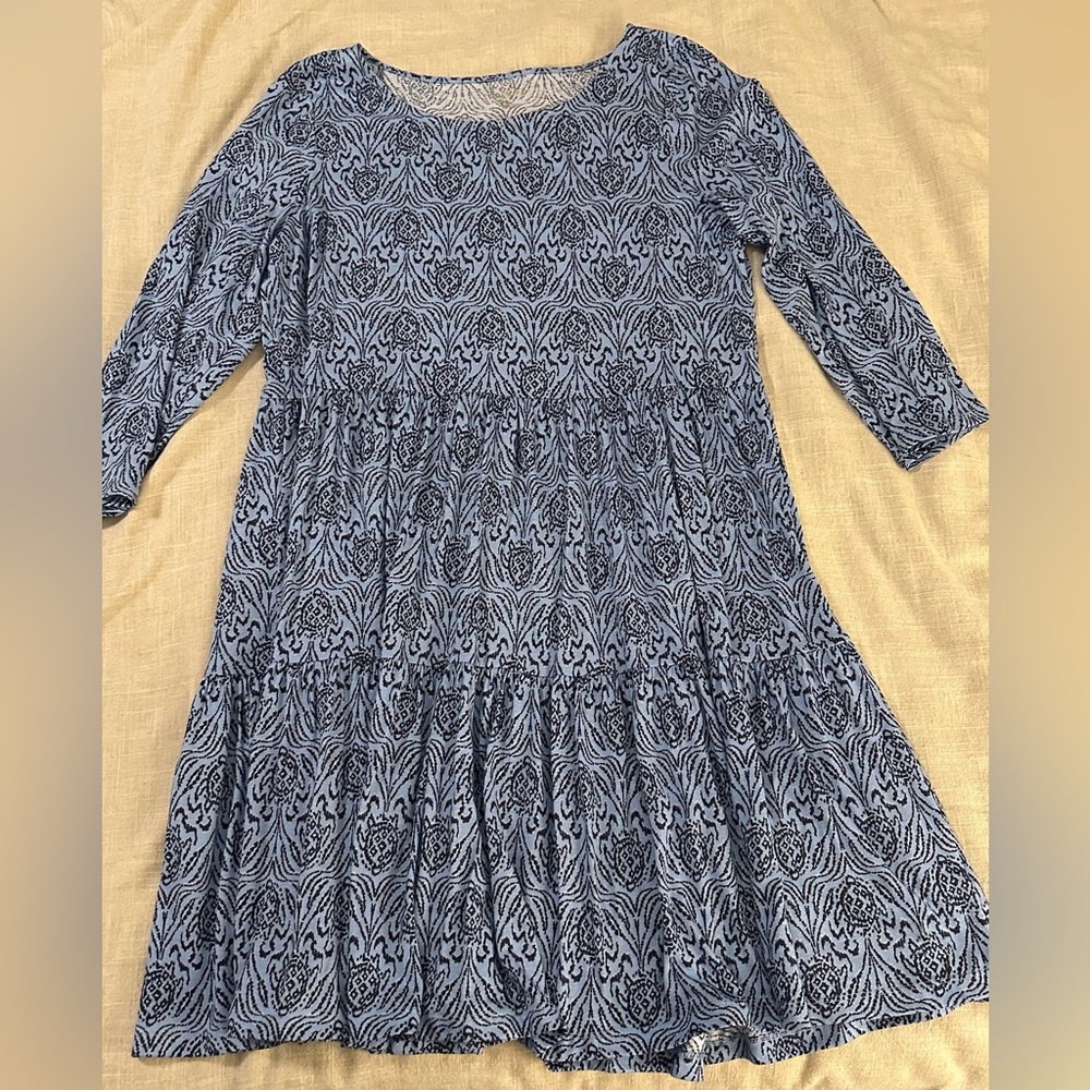 Lilly Pulitzer Blue Patterned Dress, XL - Picture 2 of 5